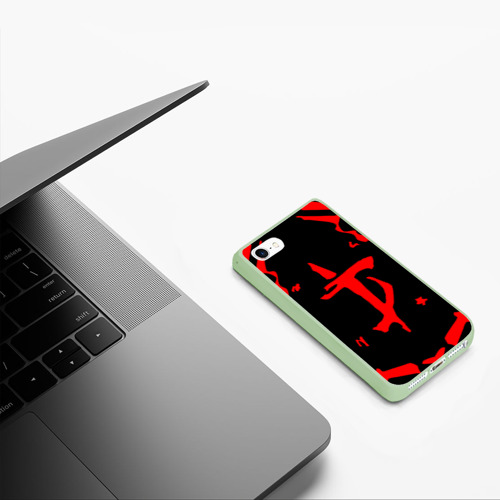 Чехол для iPhone 5/5S матовый Doom, цвет салатовый - фото 5