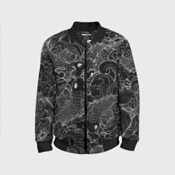 Детский бомбер 3D Карпы кои графика