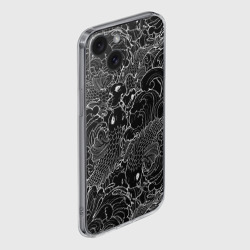 Чехол для iPhone 15 силиконовый с защитой камеры Карпы кои графика - фото 2