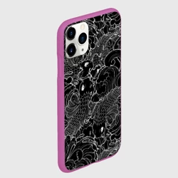 Чехол для iPhone 11 Pro матовый Карпы кои графика - фото 2