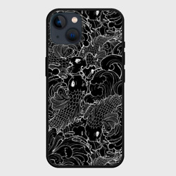 Чехол для iPhone 14 Карпы кои графика