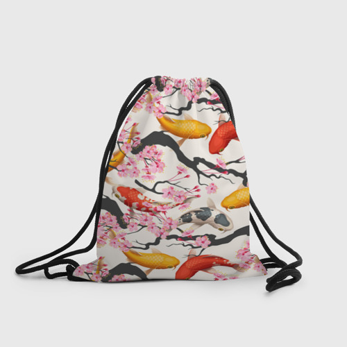 Рюкзак-мешок 3D Карпы кои и сакура
