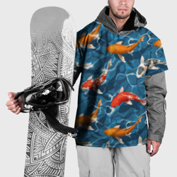 Карпы кои на мелководьи – Накидка на куртку 3D с принтом купить