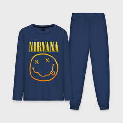 Мужская пижама с лонгсливом хлопок Nirvana