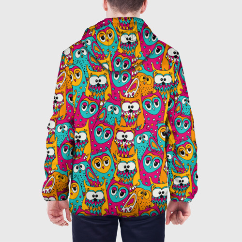 Мужская куртка 3D Совы разноцветные, цвет 3D печать - фото 5