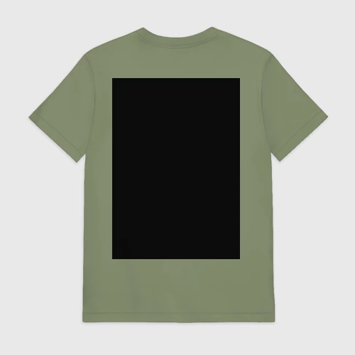 Мужская футболка хлопок с принтом Генерал Армии Внуков и Внучек, вид сзади #1