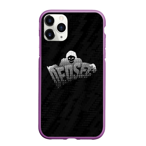 Чехол для iPhone 11 Pro Max матовый Watch dogs DedSec, цвет фиолетовый