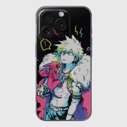 Чехол для iPhone 16 Pro Max силиконовый с защитой камеры Кацуки