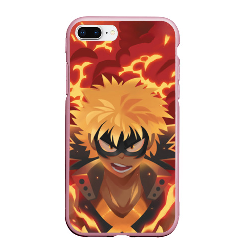 Чехол для iPhone 7Plus/8 Plus матовый Boku no Hero Academia, цвет розовый