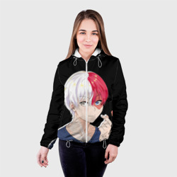 Женская куртка 3D Романтичный Шото Тодороки - фото 2
