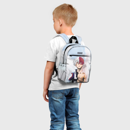 Детский рюкзак 3D с принтом Огонь, фото на моделе #1