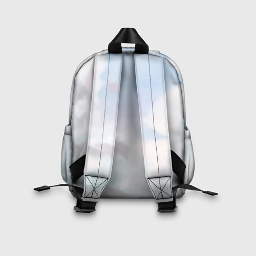 Детский рюкзак 3D с принтом Огонь, вид сзади #2