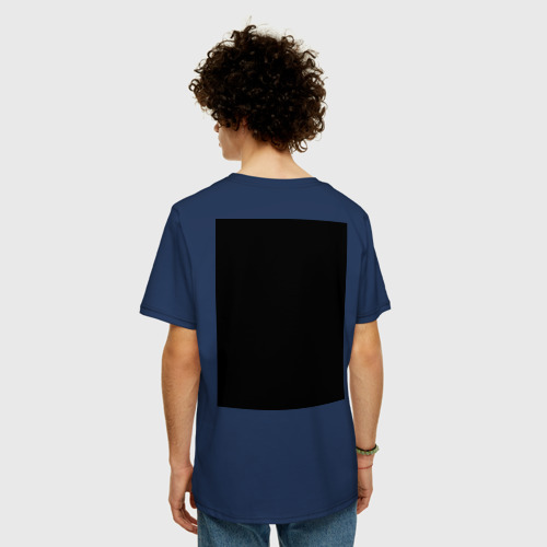 Мужская футболка хлопок Oversize с принтом Генерал Армии Внуков, вид сзади #2