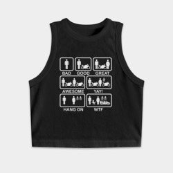 Женская укороченная майка-топ хлопок Жизнь мотоциклиста