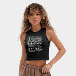 Женская укороченная майка-топ хлопок Жизнь мотоциклиста - фото 2