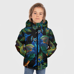 Зимняя куртка для мальчиков 3D Павлины - фото 2