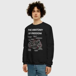 Мужской свитшот хлопок The anatomy of freedom - фото 4