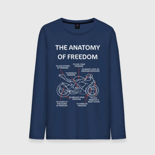 Мужской лонгслив хлопок The anatomy of freedom