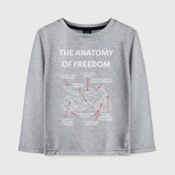 Детский лонгслив хлопок The anatomy of freedom