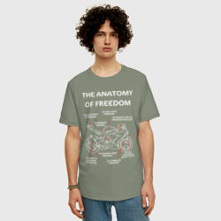 Мужская футболка хлопок Oversize The anatomy of freedom - фото 2