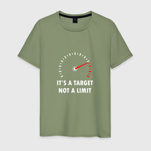 Мужская футболка хлопок It's a target, not a limit, цвет авокадо