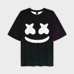 Мужская футболка oversize 3D Marshmello Black