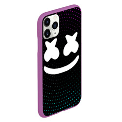 Чехол для iPhone 11 Pro матовый Marshmello Black - фото 2