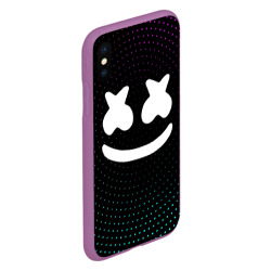 Чехол для iPhone XS Max матовый Marshmello Black - фото 2