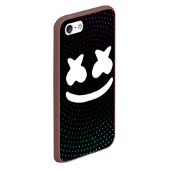 Чехол для iPhone 5/5S матовый Marshmello Black - фото 2