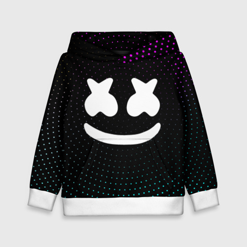 Детская толстовка 3D Marshmello Black, цвет белый