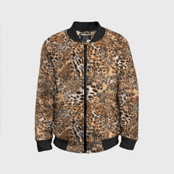 Детский бомбер 3D Леопард - шкура