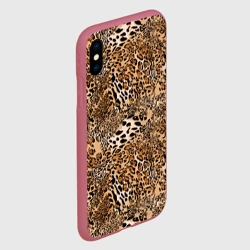 Чехол для iPhone XS Max матовый Леопард - шкура - фото 2