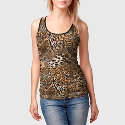 Женская майка 3D Леопард - шкура - фото 2