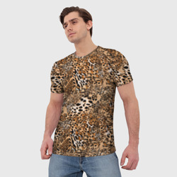 Мужская футболка 3D Леопард - фото 2