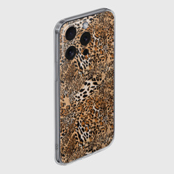 Чехол для iPhone 15 Pro силиконовый с защитой камеры Леопард - шкура - фото 2