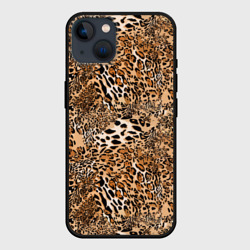 Чехол для iPhone 14 Леопард - шкура