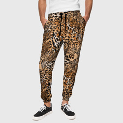 Леопард - шкура – Мужские брюки 3D с принтом купить