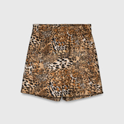 Детские спортивные шорты 3D Леопард - шкура