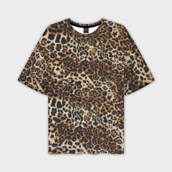 Мужская футболка oversize 3D Леопард