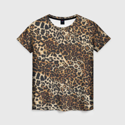 Женская футболка 3D Леопард