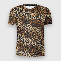 Мужская футболка 3D Slim Леопардовыц паттерн