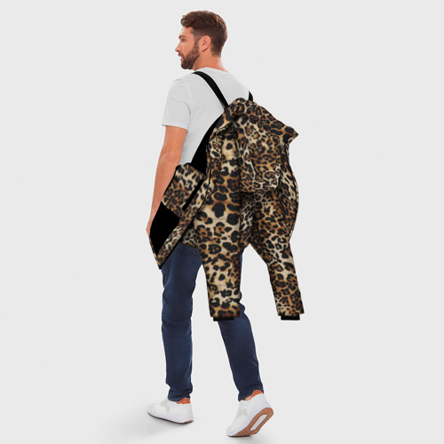 Мужская зимняя куртка 3D Леопардовыц паттерн, цвет черный - фото 5