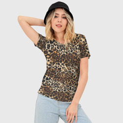 Женская футболка 3D Slim Леопардовыц паттерн - фото 2