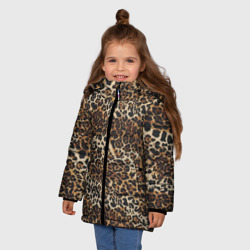 Зимняя куртка для девочек 3D Леопардовыц паттерн - фото 2