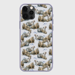 Чехол для iPhone 12 Pro Моржи - семейство