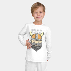 Детская пижама с лонгсливом хлопок Викинг - born to be a viking - фото 2