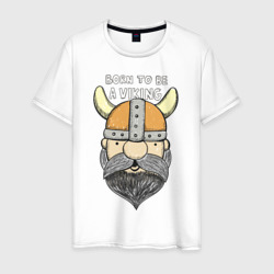 Мужская футболка хлопок Викинг - born to be a viking