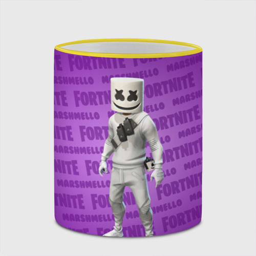 Кружка с полной запечаткой FORTNITE - MARSHMELLO, цвет Кант желтый - фото 4