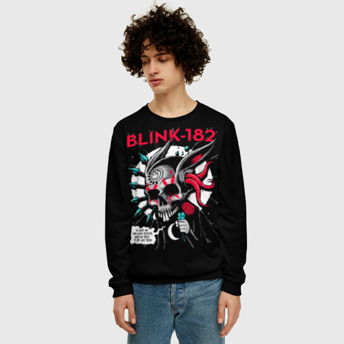 Мужской свитшот 3D Blink 182, цвет черный - фото 3