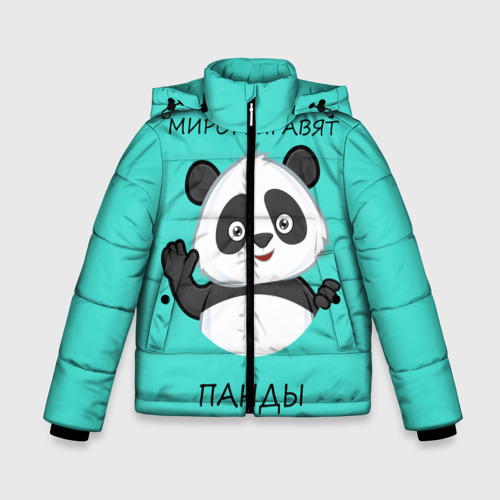 Зимняя куртка для мальчиков 3D Панда, цвет черный